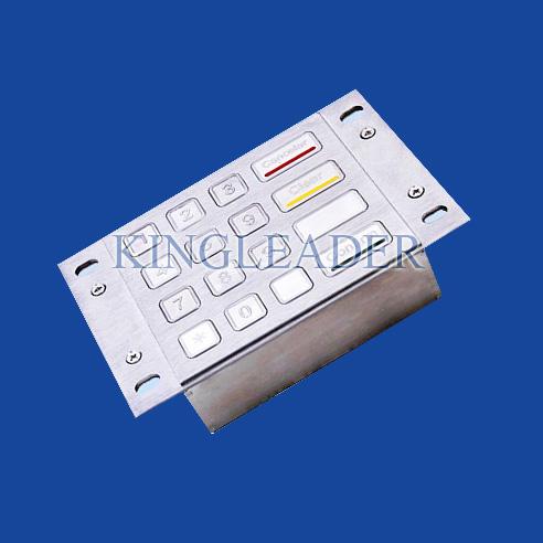 Panel Mount Numeric Metal Keypad In 4 x 4 Matrix For Game Machine And Kiosk