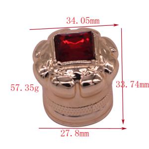 China Decorative Diamond Fashion Zamak Perfume Caps Custom Perfume Bottle Caps on sale