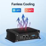 Intel Core Series Processor Industrial Fanless Computer Mini PC With Dual LAN