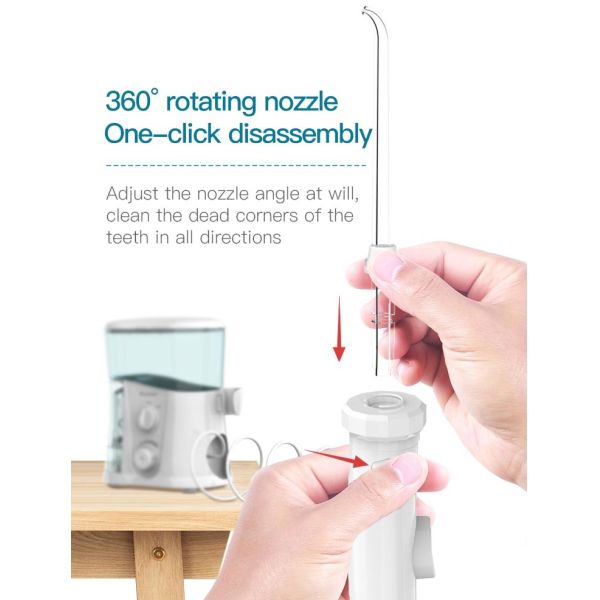 110V 240V Power Tank Water Flosser Cordless 3 Types 2.5mm Nozzle