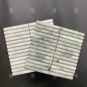 Marble Pattern 3D Arc Long Strip Mosaic Floor Wall Tile For TV Backdrop Kitchen Backsplash