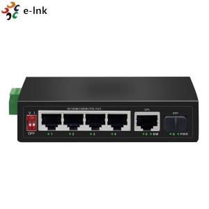 China Industrial DC48V 4 Port PoE Switch SFP 250m Transmission Distance on sale