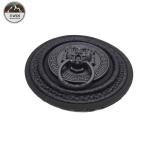 Round Jacket Custom 3D Rubber Patches , Embroidered Decorative Patches For