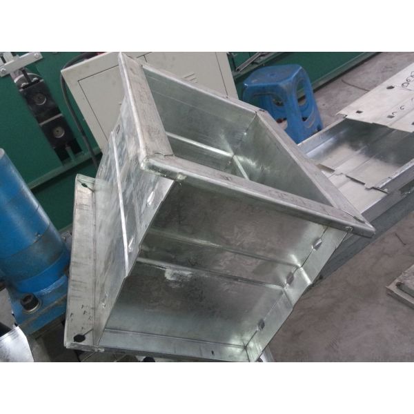 Galvanized Steel Curtain Fire Damper Frame Flange Roll Forming Machine Production Line Speed 6-10m/min