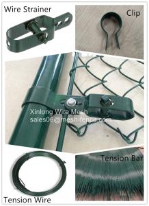 Strong Chain Link Black Fence , Chain Link Security Fence 50*50mm