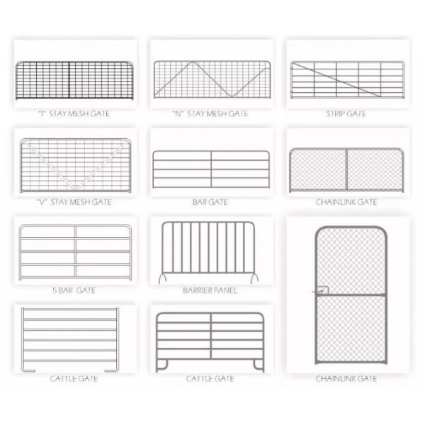 Sheep farm gate fence 40*80mm Oval rail 1.3m tall goat panel 6 bar cattle yard hot dipped galvanized