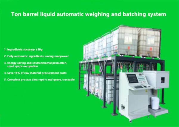 Quality Ton Barrel Liquid Automatic Weighing And Batching System For PU Glass Glue for sale