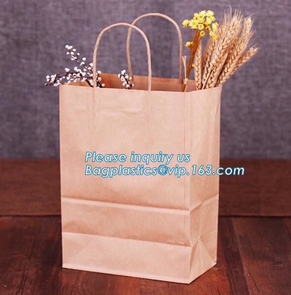 Custom Printing Recycled Brown Kraft Paper Bags,Custom Printed Factory Glassine Paper Bread Small Brown Bag, bagease