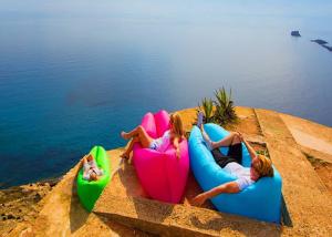 China Bench Longe Lazy Bag Inflatable Sleeping Bag Camping Hangout Air Sofa For Travel Hiking on sale