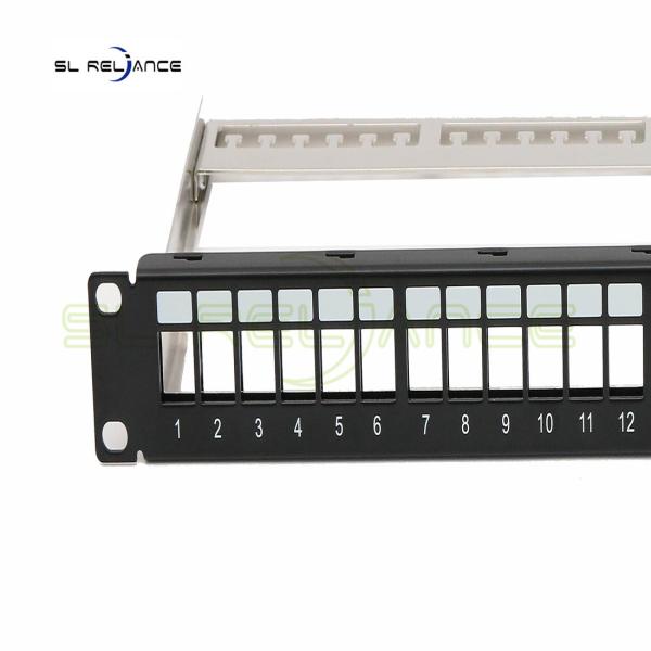 Quality Blank FTP Keystone Jack Patch Panel Cat5e Cat6 Cat6a Patch Panel 24 Port for sale