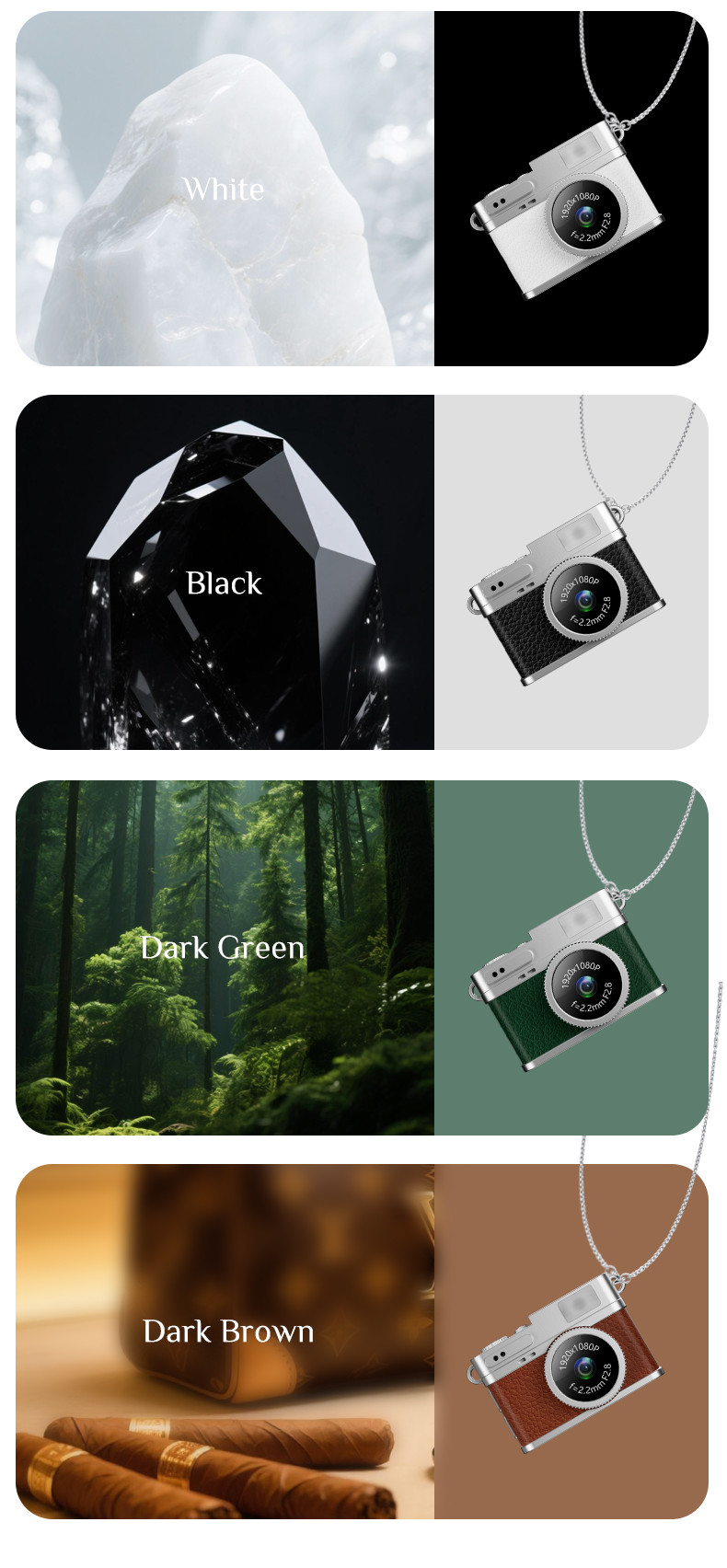 Lightweight 1080P Mini Camera 0.96inch Portable and Cams with Motion Detection 30 Frames Video Frame Rate 6 Filter Types