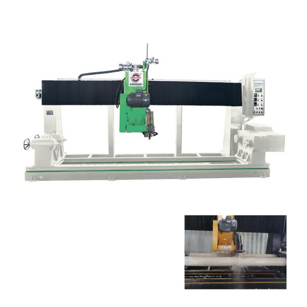 Quality 600mm Blade CNC Stone Cutting Machine For Solid Column 3500mm Max Processing Length for sale