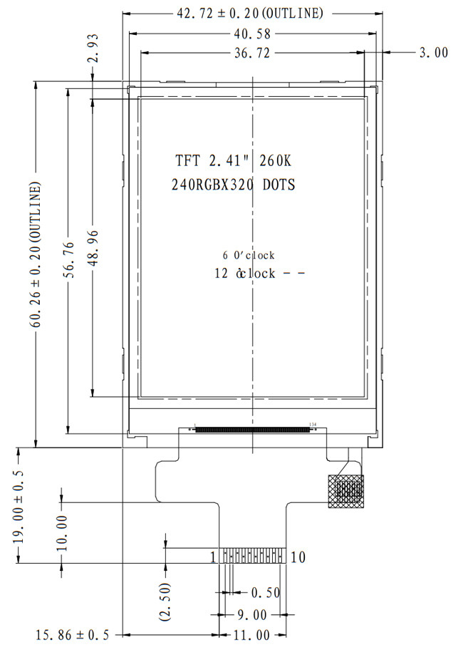 240x320 TFT LCD Display 2.4 inch, QVGA TFT LCD Display, SPI MCU 2.4 Inch TFT LCD