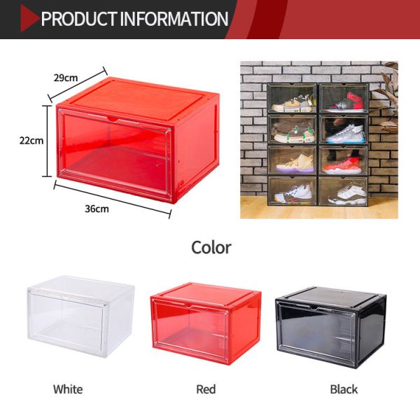 Transparent Durable Waterproof Shoe Storage Box OEM Moistureproof Weight 860g