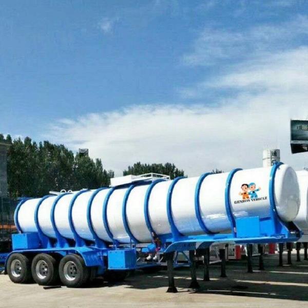 Quality 3 Axles 98% Sulfuric Acid 35ft 22000L 22CBM Semi Tanker Trailer for sale