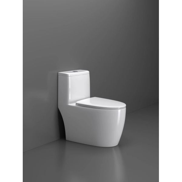 European Bathroom Sanitary Close Coupled Porcelain Wc Toilets Floor Mounted One Piece Toilet for Sale