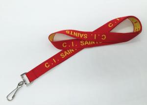 China Red promotional lanyards with dye sublimation printing for school use on sale