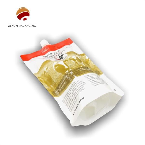 Quality Customizable CMYK / PANTON Printed Liquid Packaging Reusable Pouch With Spoutes for sale