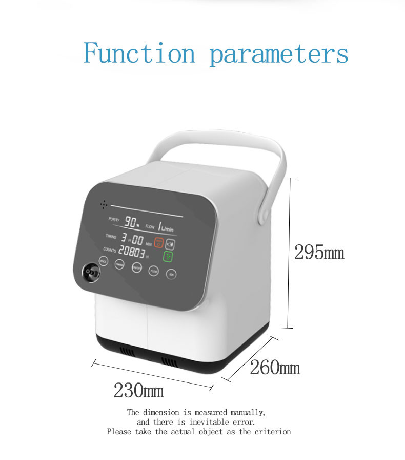 Portable Household 1-7L O2 Concentrator Machine With Nebulizer And Purit