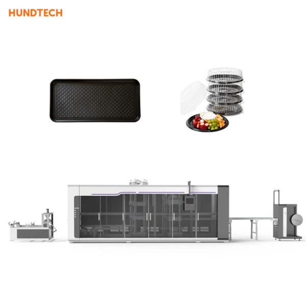 Quality PVC HIPS Automatic Tray Forming Machine Four Pillar Hydraulic for sale