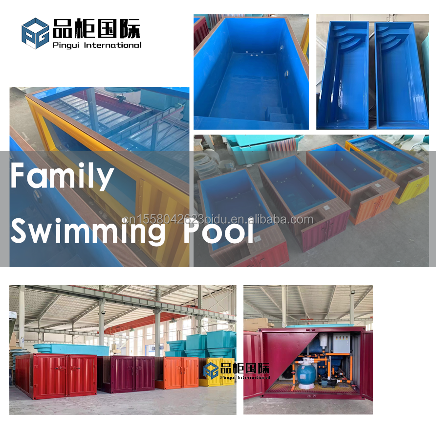 Outdoor Home Style Swimming Pool 20ft Shipping Container Pool with Customized Color and Aluminum Alloy Windows