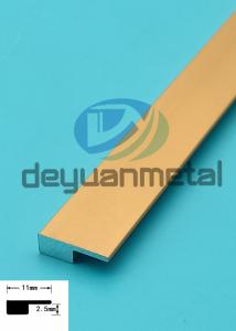 Buy cheap 11mm Width 6063 Aluminum T Profiles Transition Strips product
