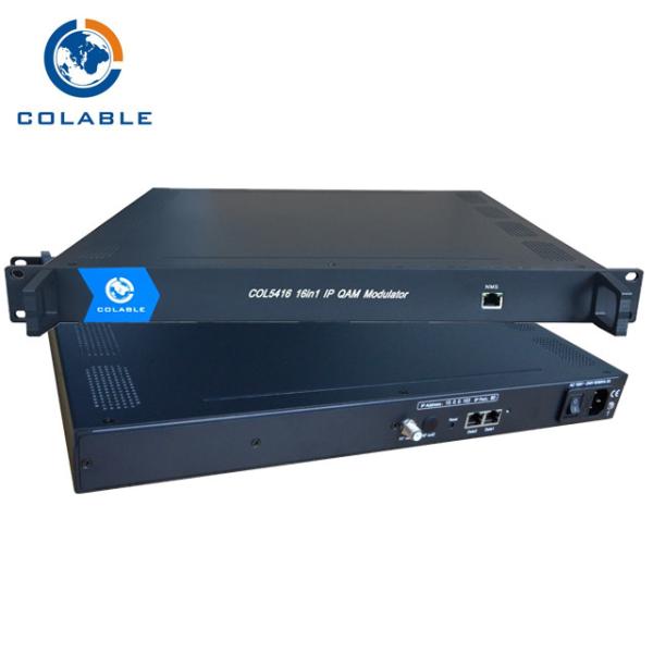 Quality Cable TV Headend IP QAM Modulator 16 in 1 with Mux - Scrambler COL5416 for sale