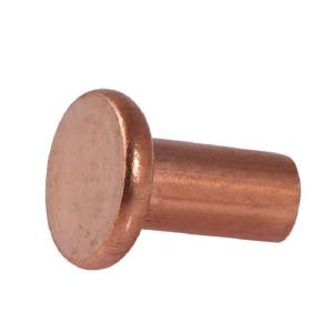 Buy cheap ROHS Copper Flat Head Solid Rivets Size M8 3 To 50mm For Industry Machine product
