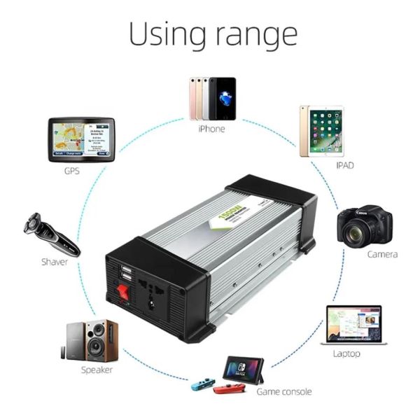 1.5KW DC AC Power Inverter 12v To 230V Solar Modified Sine Wave Inverter High Efficiency