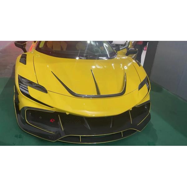 SF90 Ferrari Body Kit MSY Style Carbon Fiber Rear Bumper Lip Spoiler Side Skirt