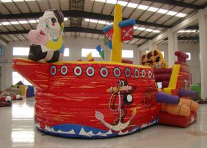 Double Stitching Pirate Bounce House , Pirate Ship Inflatable Bouncer