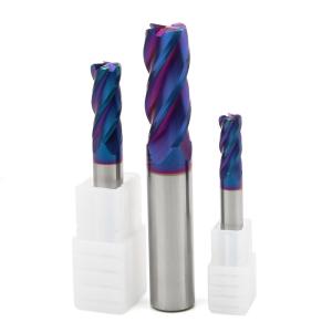 China Round Coating Corner Radius End Mills Nano Blue Noco Coated Less Friction on sale