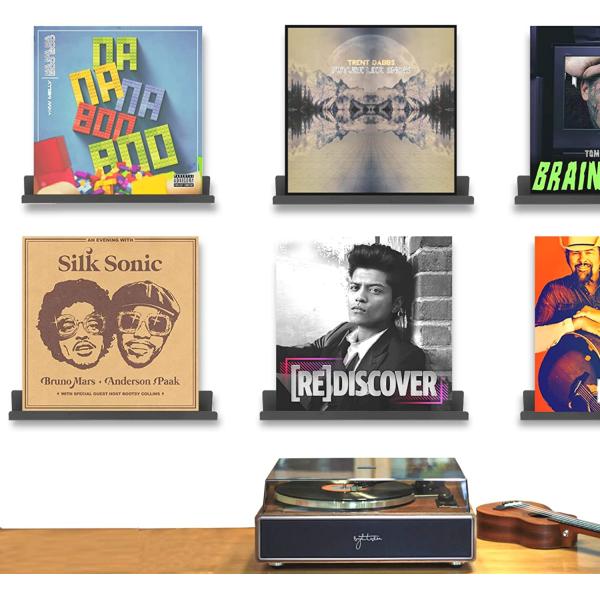 Records Decor Floating Shelves Vinyl record wall display Record Shelf Album Frames