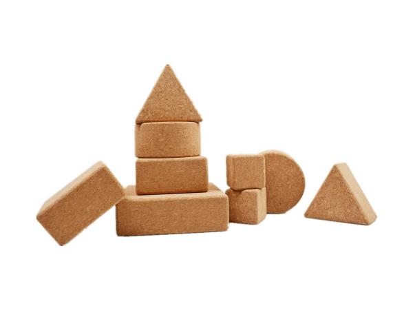 Quality PROP65 Custom Cork Building Blocks Toys Antibacterial Odourless for sale