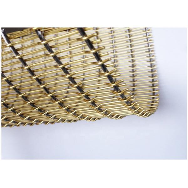 SS304 Custom Aluminum Decorative Wire Mesh Grilles 1.5mm For Curtain Wall