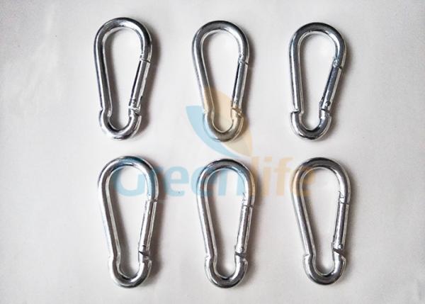 Quality Iron Material Galvanized Snap Hook Carabiner Safety Silver Nickle Plating for sale