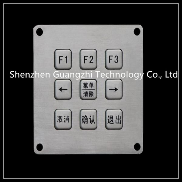Quality Wireless Bluetooth Industrial Numeric Keypad Ss 9 Key Counterbore Installation for sale