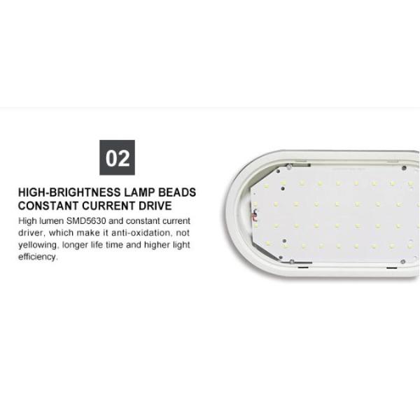 Durable CRI 80 15 W 20 W 24 W LED Bulkhead Lamp For Patios / Garages / Stairs