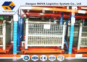 CEO Push Back Pallet Warehouse Racking Maintenance Free With Pallet Carts Carriages