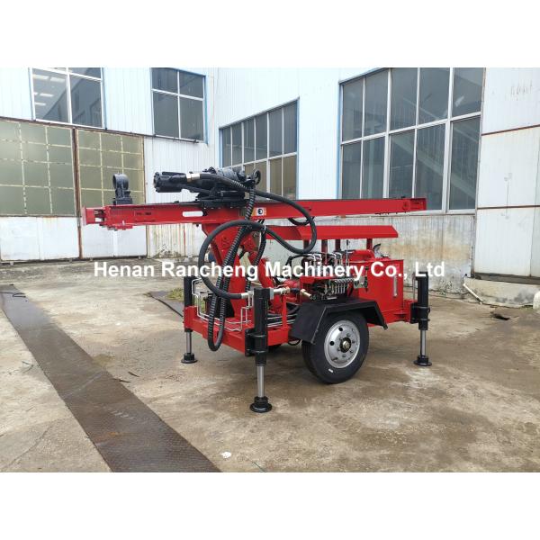 120m Depth Trailer Mounted Water Well Drilling Rigs 18.7KW Borehole Drilling Equipment