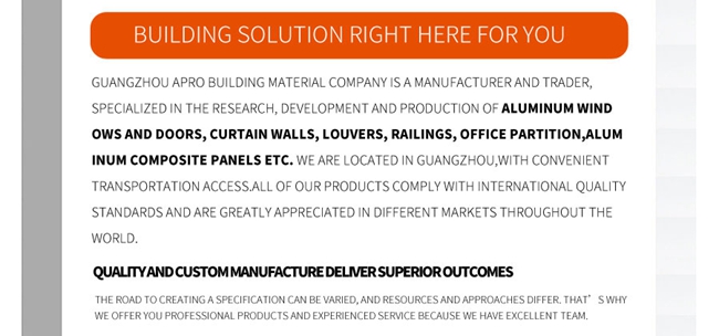 aluminium double hung window,double hung window opener,single hung aluminium window,Apro Aluminium Doors and windows Factory-Who We Are 1