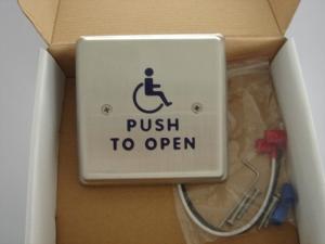 Buy cheap 4.5&quot; Round Push To Exit Switch / Handicap Accessible Door Openers With Disabled Logo product
