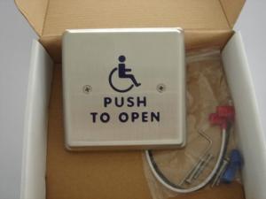 Buy cheap 4.5 Round Push To Exit Switch / Handicap Accessible Door Openers With Disabled Logo product