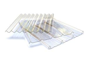 Harmless Transparent Polycarbonate Roof Tiles Explosionproof Nontoxic
