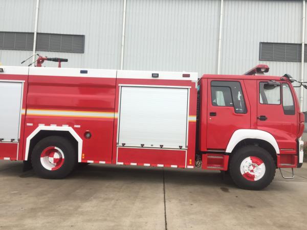 Quality Howo 4X2 Water Foam Fire Engine Truck With Double Cabin Multipurpose for sale