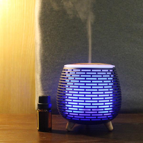 Wood Grain 18ML/H Ultrasonic Aroma Diffuser 90ml DC5V