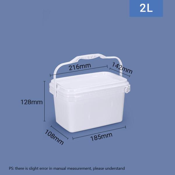 1.5L-25L Square Rectangle PP Bucket With Lid For Silk Screen / Heat Transfer Printing