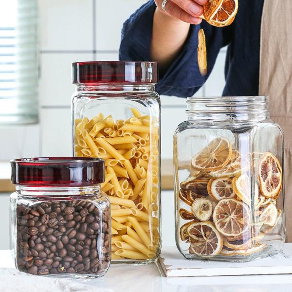 Borosilicate 1250ML 1550ml Jam Pickle Sealable Glass Jars