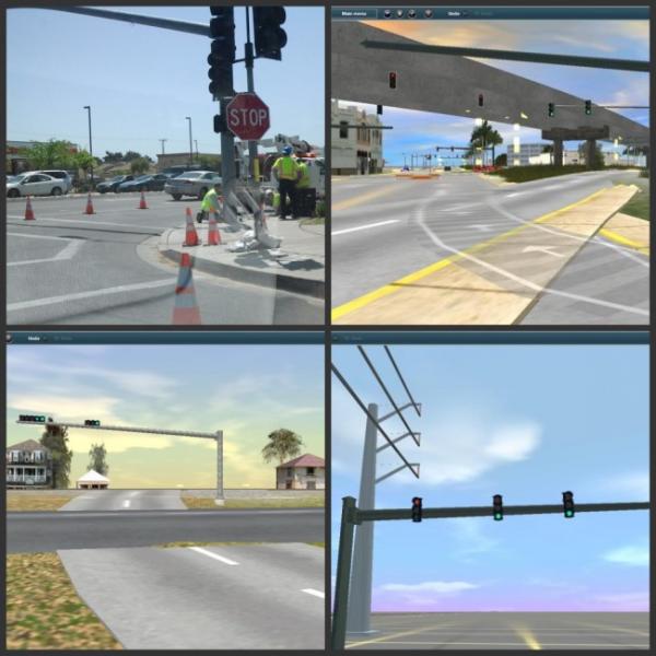 3m Expressway Traffic Light Pole , 1500mm Double Bracket Overpass Metal Light Poles