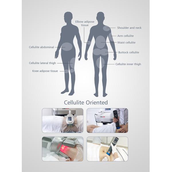 COOL WAVE Cryotherapy Slimming Machine /Fat Freezing Cryolipolyse Equipment With Shockwave Cellulite Removal